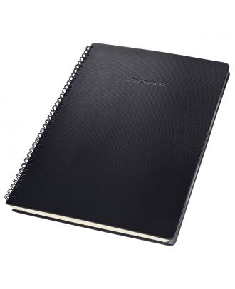 Sigel Conceptum Spiraalblok met Register A4+ Zwart Hard cover Geruit