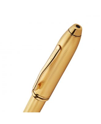 Cross Townsend® Polished 23KT Gold Plated Engraved Diamond Pattern Ballpoint