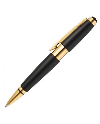 Cross Edge Black with 23kt Gold Rollerball Pen