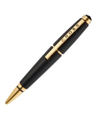 Cross Edge Black with 23kt Gold Rollerball Pen