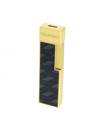 S.T. Dupont Twiggy Black Lacquer Monogram 1872 Lighter