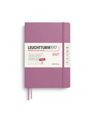 Leuchtturm1917 Diary 2027 Weekly Planner Vertical Medium A5 Dusty Rose