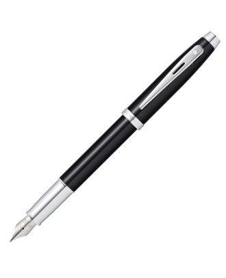 Sheaffer 100 Glossy Black Chrome Trim Fountain Pen