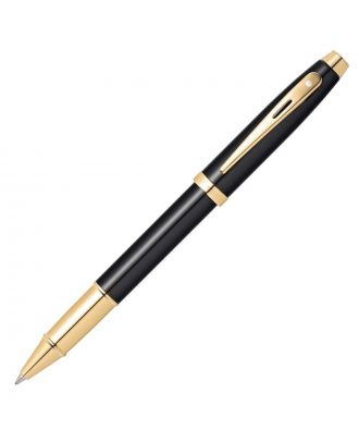 Sheaffer 100 Glossy Black Gold Trim Rollerball Pen