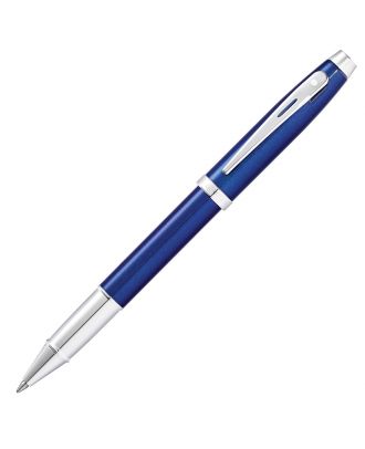 Sheaffer 100 Glossy Blue Chrome Trim Rollerball Pen