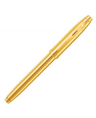 Sheaffer 100 Glossy Gold PVD with PVD Gold Trim Rollerball Pen