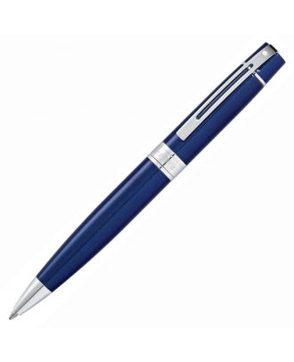 Sheaffer 300 Glossy Blue Chrome Trim Ballpoint Pen