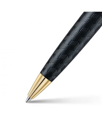 Sheaffer 300 Engraved Black with Chrome Cap and Gold Trims Ballpoint Pen