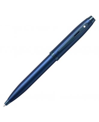 Sheaffer 100 Satin Blue with PVD Blue Trims Ballpoint Pen