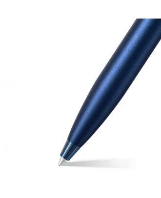 Sheaffer 100 Satin Blue with PVD Blue Trims Ballpoint Pen