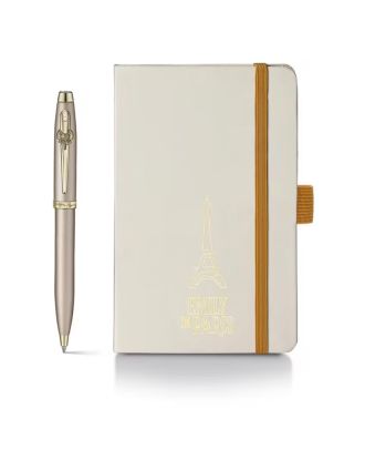 Sheaffer 100 Emily in Paris Champagne Gold Ballpoint Pen set with Notebook