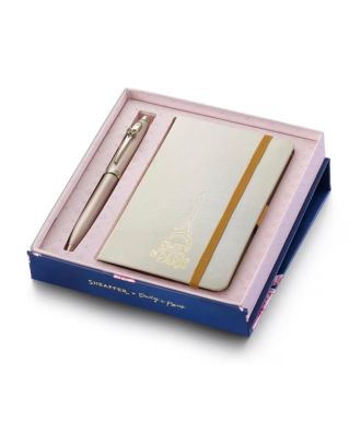 Sheaffer 100 Emily in Paris Champagne Gold Ballpoint Pen set with Notebook