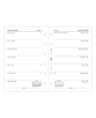 Filofax Pocket Week on One Page English Diary 2026
