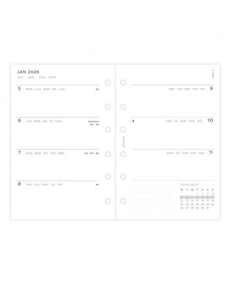 Filofax Pocket Week on Two Pages Diary Minimal 2026