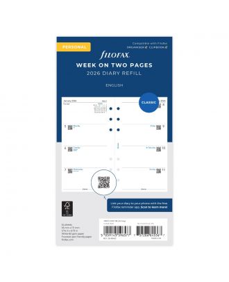 Filofax Personal Week on Two Pages Diary 2026