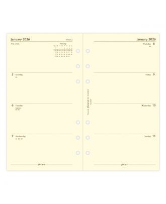 Filofax Personal Week on 2 Pages Cream Diary 2026