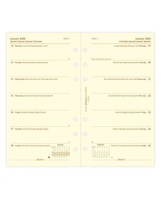 Filofax Personal Week on One Page Creme 2026