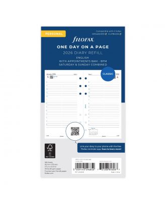 Filofax Personal Day on One Pages Diary 2026