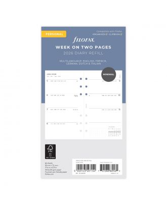 Filofax Personal Week on Two Pages Minimal 2026