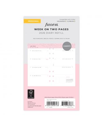 Filofax Personal Week on Two Pages Confetti 2026