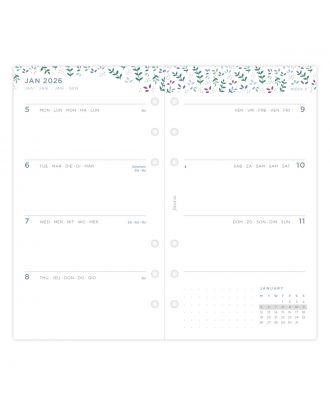 Filofax Personal Week on Two Pages Garden 2026