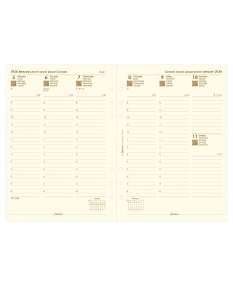 Filofax A5 Week on Two Pages Diary Crème 2026