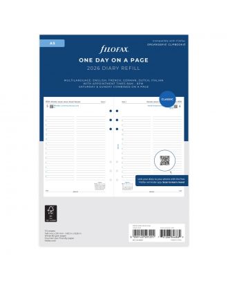 Filofax A5 Day on One Pages Diary 2026