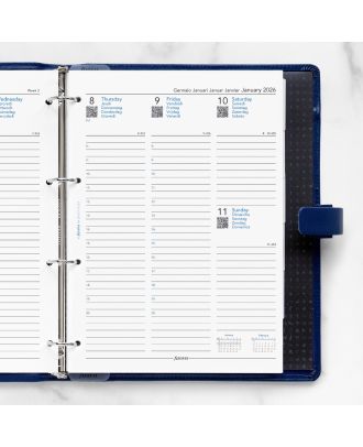Filofax A4 Vulling Week op 2 Pagina's 2027
