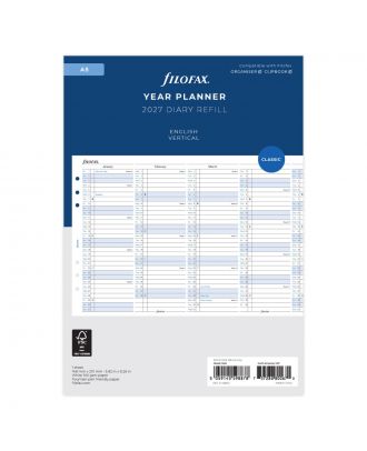 Filofax A5 Year Planner 2027