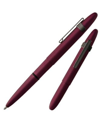 Fisher Cerakote Black Cherry Bullet Pen Space Pen with Clip