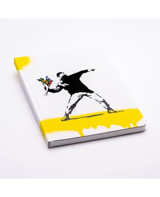 Pininfarina Banksy The Flower Thrower Stone Notebook Ruled