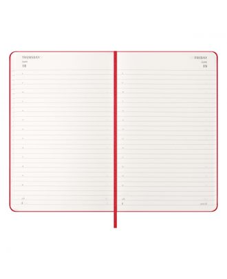 Moleskine Large Diary 2024 Daily Planner Red Hard Cover
