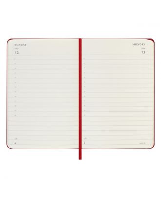 Moleskine Pocket Diary 2025 Daily Planner Red Hard Cover