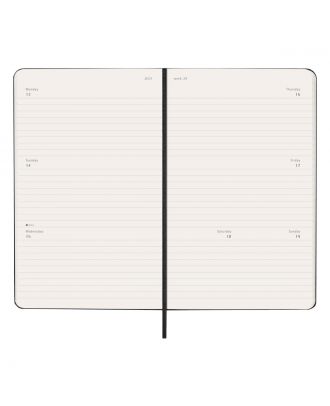 Moleskine Large Diary 2025 Weekly Planner Black Hard Cover