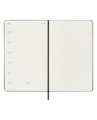 Moleskine Large Diary 18 months Week + Notes Planner 2024-2025 Black Hardcover