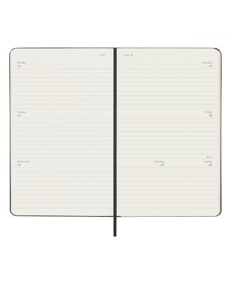Moleskine Large Diary 18 months Week on 2 pages Planner 2024-2025 Black Hardcover