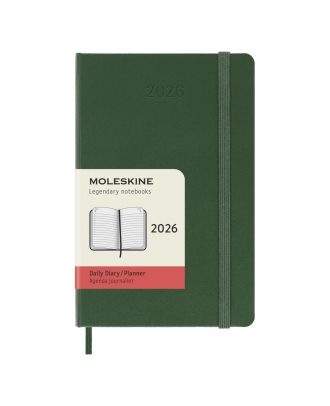Moleskine Pocket Agenda 2025 Dagelijkse Planner Myrthle Green Harde Kaft