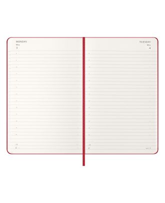 Moleskine Large Diary 2027 Daily Planner Red Hard Cover