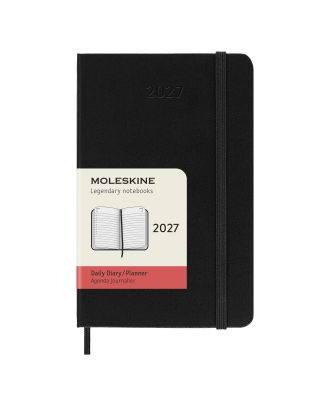 Moleskine Pocket Diary 2027 Daily Planner Black Hard Cover