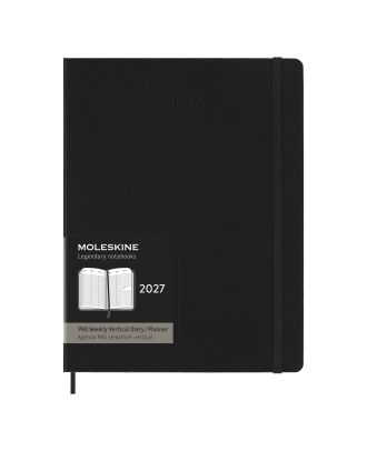 Moleskine XL Diary 2027 Professional Planner Black Soft Cover