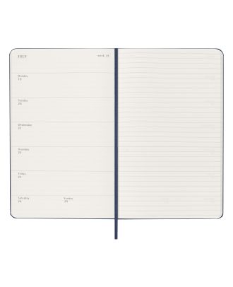 Moleskine Large Diary 2027 Weekly Planner with Notebook Sapphire Blue Hard Cover
