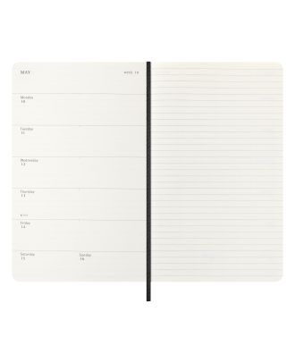 Moleskine Large Diary 2027 Weekly Planner with Notebook Black Soft Cover