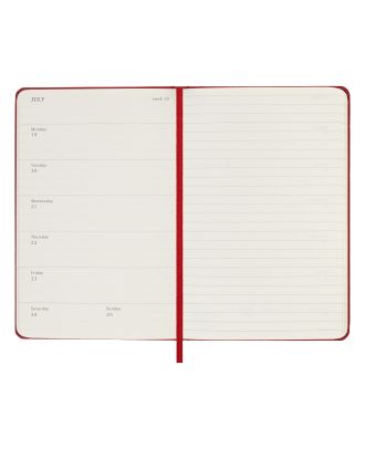 Moleskine Pocket Diary 2027 Weekly Planner with Notebook Red Hard Cover