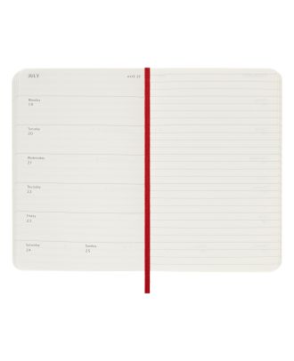Moleskine Pocket Diary 2027 Weekly Planner with Notebook Red Soft Cover
