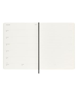 Moleskine XL Diary 2027 Weekly Planner with Notebook Black Soft Cover