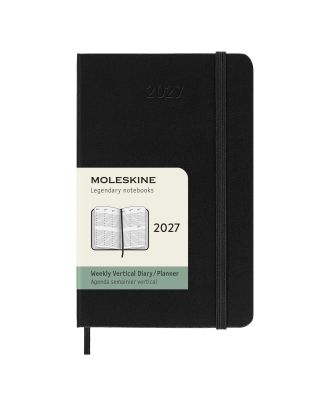 Moleskine Pocket Diary 2027 Weekly Vertical Planner Black Hard Cover