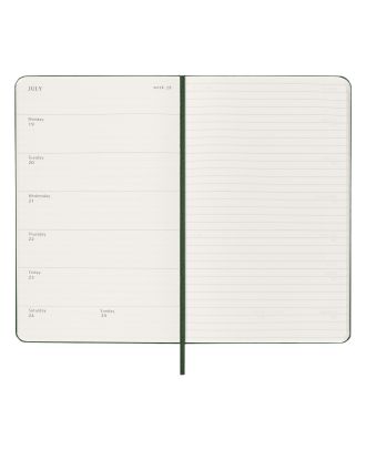 Moleskine Large Diary 2027 Weekly Planner with Notebook Myrtle Green Hard Cover