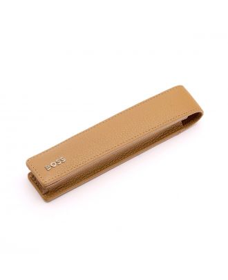 Hugo Boss Single Pen Pouch Classic Grained Camel For 1 Pen