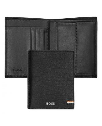 Hugo Boss Wallet Iconic Black with Flap and money pocket