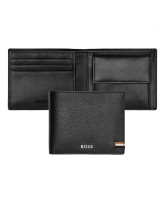 Hugo Boss Wallet Iconic Black with Coins Compartment
